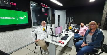 Mussa nos estúdios da Rádio Nacional