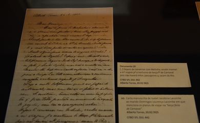 Museu Casa de Rui Barbosa, em Botafogo, expõe documentos relacionados ao carnaval desde 1897 até 1999, ano em que o jurista Rui Barbosa foi enredo de escola de samba no Rio de Janeiro (Tânia Rêgo/Agência Brasil)