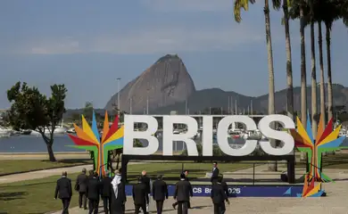 Rio de Janeiro (RJ), 06/07/2025 - Membros do Brics chegando para foto ofical.
Foto: Joédson Alves/Agência Brasil
