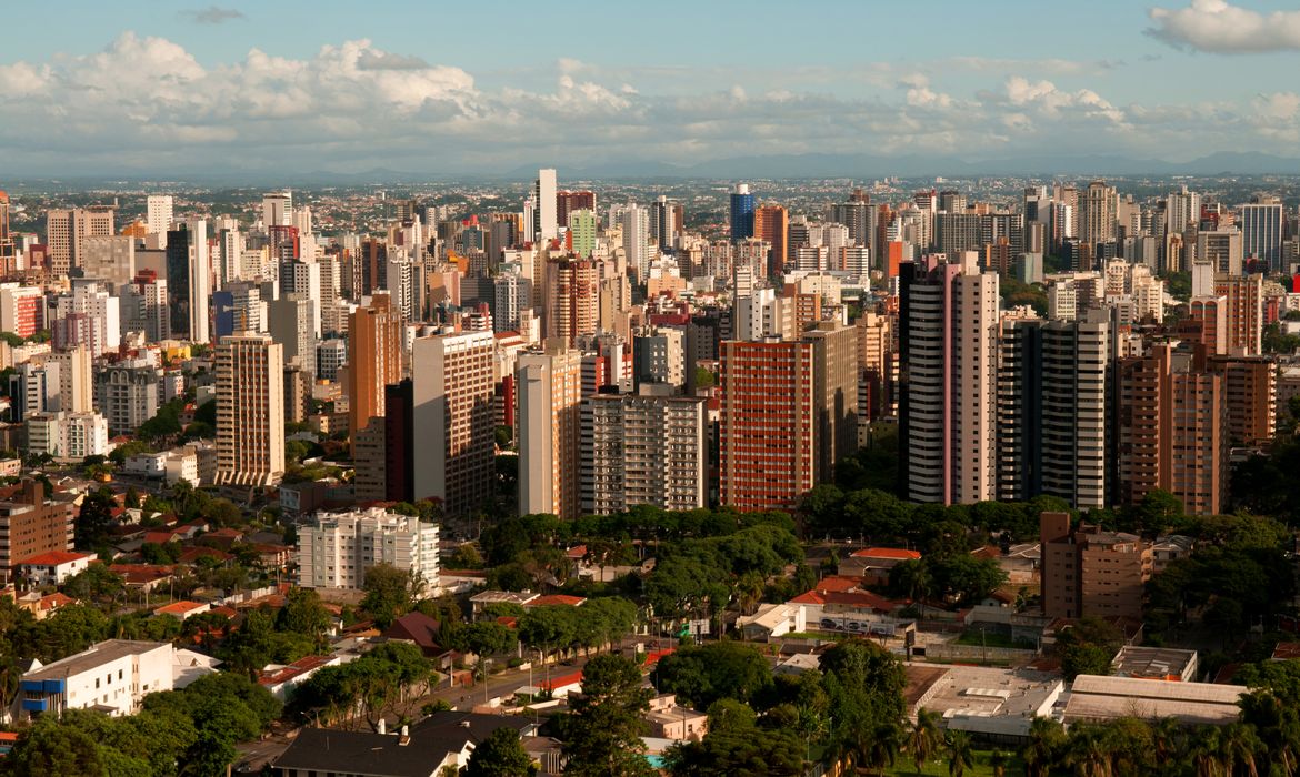 Paisagens da torre panoramica,Curitiba,Paraná