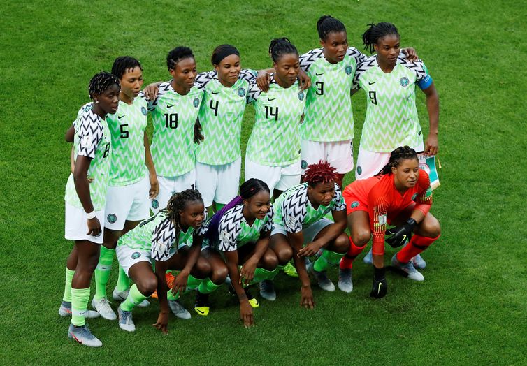 Seleção da Nigéria na Copa do Mundo de Futebol Feminino - França 2019. 