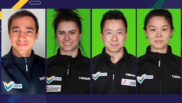Reprodução Twitter/CBTM Hugo Calderano, Bruna Takahashi, Gustavo Tsuboi e Jessica Yamada - tênis de mesa - torneio individual - Olimpíada de Tóquio - seleção brasileira