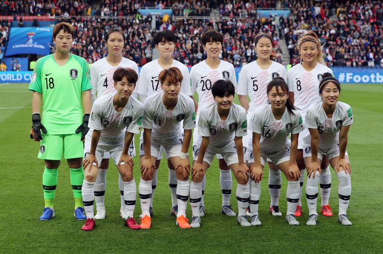 Seleção da Coreia do Sul na Copa do Mundo de Futebol Feminino - França 2019. 