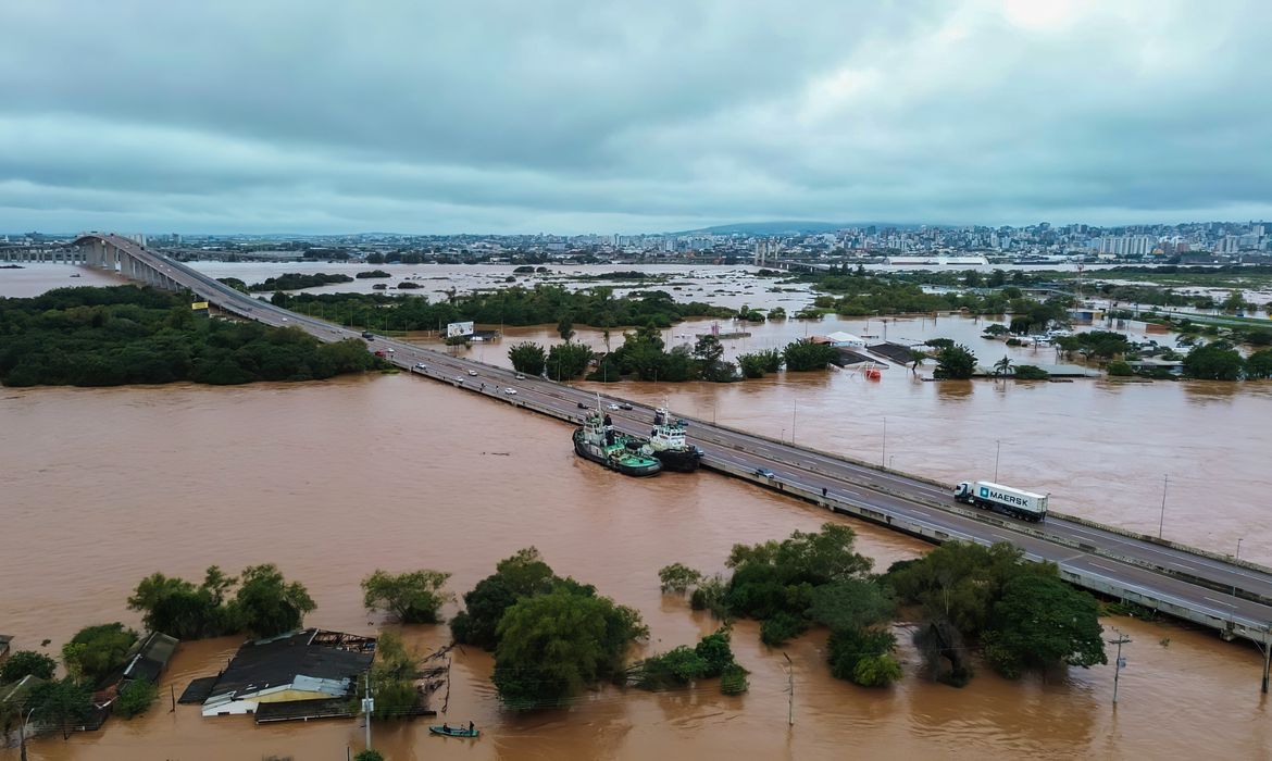 03/05/2024, As fotos chuvas dos últimos dias causaram alagamentos na cidade de Porto Alegre. Foto: Concresul/Divulgação