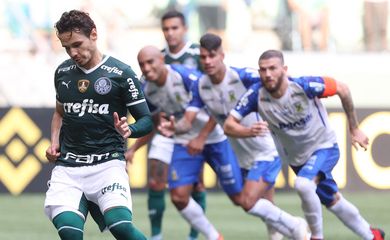 Palmeiras vence por 1 a 0 Santo Andre com gol de Raphael Veiga, de pênalti - Paulista - e 19/02/2022