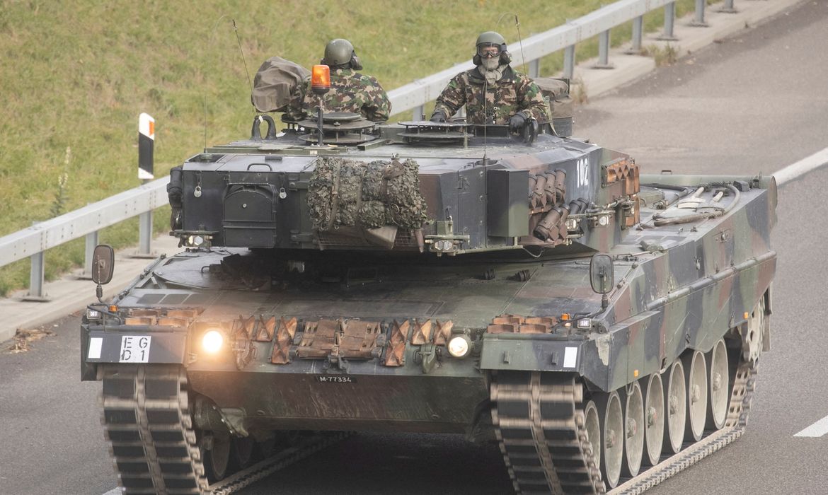 FILE PHOTO: Vehicles of the Swiss Army take part in the military exercise 
