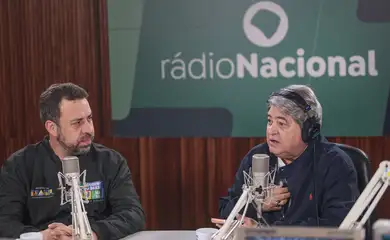 São Paulo (SP), 23/02/2026 - Ministro Guilherme Boulos participa da estreia do programa Alô Alô Brasil do jornalista Datena na rádio Nacional, nos estúdios da Empresa Brasil de Comunicação (EBC).
Foto: Paulo Pinto/Agência Brasil
