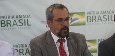 O ministro da Educação, Abraham Weintraub, durante apresentação do Plano de Transformação Digital do MEC.