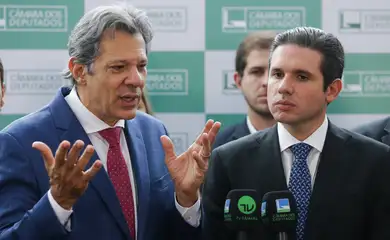 Brasília (DF) 05/02/2025   Ministro da Fazenda, Fernando Haddad, durante coletiva após reunião com o presidente da Câmara dos Deputados,  Hugo Motta. Foto Lula Marques/ Agência Brasil