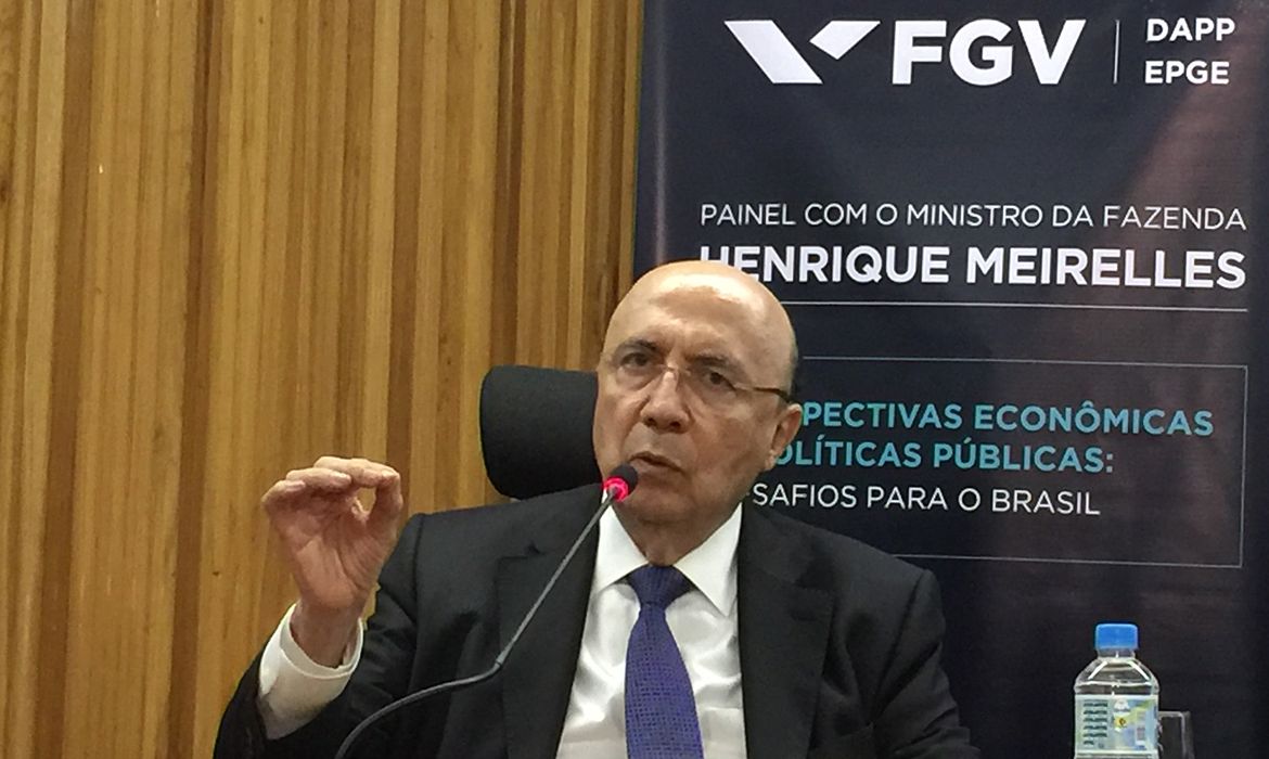 Ministro da Fazenda, Henrique Meirelles, faz palestra da FGV (Foto Cristina Indio do Brasil - Agência Brasil)