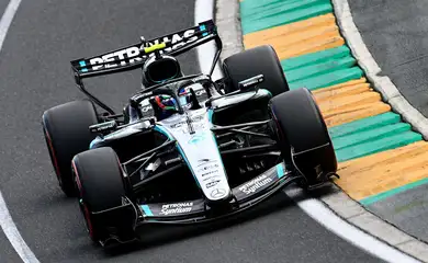 Formula One F1 - Australian Grand Prix - Albert Park Grand Prix Circuit, Melbourne, Australia - March 7, 2026 Mercedes' George Russell during qualifying REUTERS/Mark Peterson