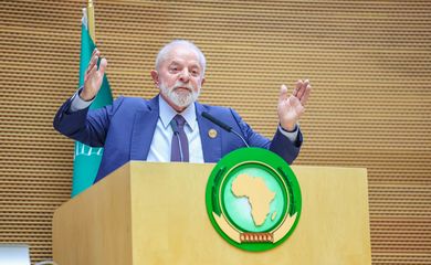 17.02.2024 - Presidente da República, Luiz Inácio Lula da Silva, durante a cerimônia de Abertura da 37º Cúpula da União Africana, na Sede da União Africana. Adis Abeba - Etiópia.  

Foto: Ricardo Stuckert / PR
