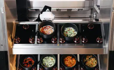 03/03/2026 - Robô cozinheiro com IA vence prêmio internacional de robótica. Foto: GoodBytz/Divulgação