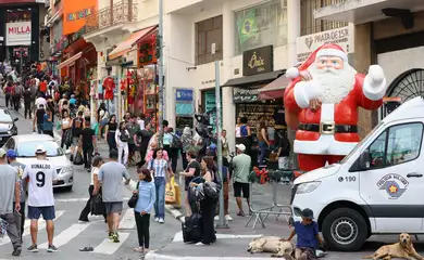 São Paulo (SP), 03/12/2025 - Movimentação do comércio na Ladeira Porto Geral no mês do Natal na região da 25 de março. Foto: Rovena Rosa/Agência Brasil