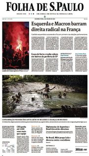 Capa do Jornal Folha de S. Paulo Edição 2024-07-08