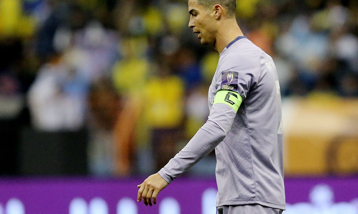 Cristiano Ronaldo durante partida do Al-Nassr pela liga saudita, em Riyadh, Arábia Saudita