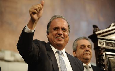 O governador Luiz Fernando Pezão (PMDB)  toma posse na Assembleia Legislativa do Rio de Janeiro. Foto: Tomaz Silva/Agência Brasil