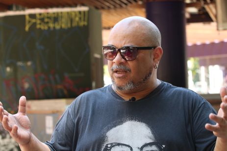 São Paulo (SP), 10/11/2023 - O rapper MC Who fala sobre a cultura Hip Hop na praça Roosevelt. Foto: Rovena Rosa/Agência Brasil