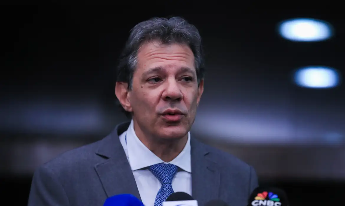 Lula Marques/ Agência Braasil. Brasília - 07/10/2025 - Ministro da Fazendo, Fernando Haddad, durante coletiva após reunião com o presidente do Congresso, Davi Alcolumbre. Foto: Lula Marques/ Agência Brasil.