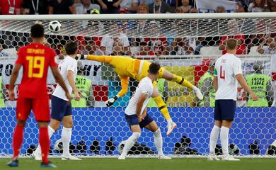 Soccer Football - World Cup - Group G - England vs Belgium - Kaliningrad Stadium, Kaliningrad, Russia - June 28, 2018   Belgium's Adnan Januzaj scores their first goal    REUTERS/Lee Smith