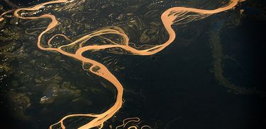 O rio Amazonas visto da estação espacial