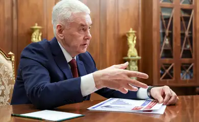 Prefeito de Moscou, Sergei Sobyanin
05/05/2025
Sputnik/Vyacheslav Prokofyev/Pool via REUTERS