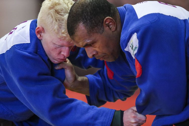 Ale Cabral/CPB/Direitos Reservados Treino de Judô na Villa Deportiva Nacional (VIDENA) - Thiego Marques e Antonio Tenório - judoca - Parapan - Lima 2019