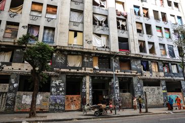 Rio de Janeiro (RJ), 04/07/2024 – Fachada da Ocupação Zumbi dos Palmares, no centro do Rio.  Foto: Tomaz Silva/Agência Brasil