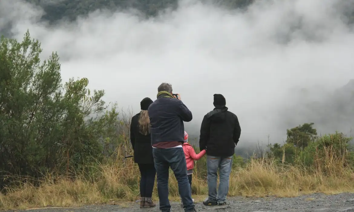 Temperaturas caem em Urubici, em Santa Catarina