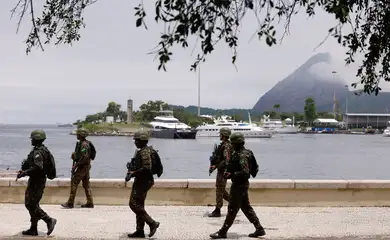 Rio de Janeiro (RJ), 15/11/2024 - Forças de segurança reforçam policiamento no Rio durante o G20.  Foto: Tânia Rêgo/Agência Brasil