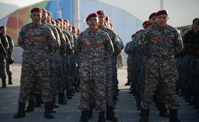 Rio de Janeiro - Cerimônia de início da operação integrada de segurança para os Jogos Rio 2016, no Parque Olímpico da Barra  (Fernando Frazão/Agência Brasil)