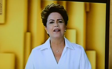Presidenta Dilma Rousseff durante programa do PT