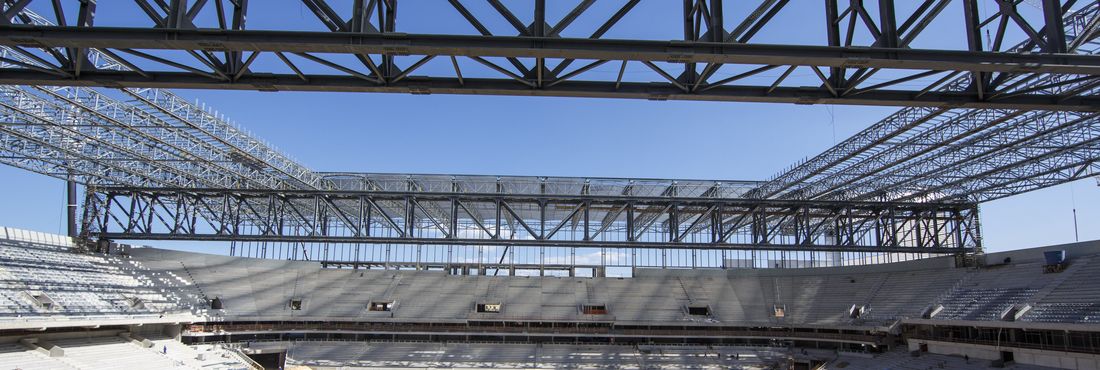 Última atualização sobre o andamento das obras da Arena da Baixada é de novembro, que informa que o estádio estava 88% pronto