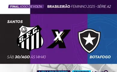 Rio de Janeiro (RJ) 28/08/2025 - A TV Brasil leva ao ar neste sábado (30), a partir das 14h40, as emoções da partida de volta da final do Campeonato Brasileiro Feminino – Série A2 entre Santos e Botafogo. O duelo decisivo acontece na Vila Belmiro, em Santos (SP), e vai consagrar o campeão da competição. Foto: TV Brasil