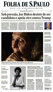 Capa do Jornal Folha de S. Paulo Edição 2024-07-22