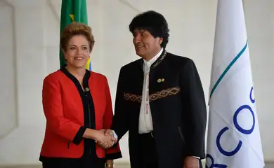 Na 48ª Cúpula dos Chefes de Estado do Mercosul e Estados Associados a presidenta Dilma Rousseff, recebe o presidente da Bolívia, Evo Morales (Wilsom Dias/Agência Brasil)