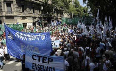 Greve geral na Argentina. A primeira no governo do presidente Mauricio Macri (Paula Ribas/Télam)