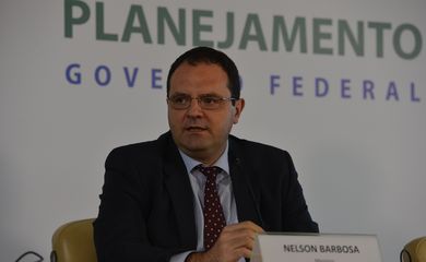 Brasília - O ministro do Planejamento, Orçamento e Gestão, Nelson Barbosa, durante entrevista coletiva para comentar dados de despesa de custeio administrativo (Valter Campanato/Agência Brasil)