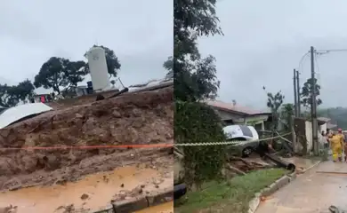 Caixa d’água da Sabesp se rompe e deixa um morto e sete feridos em SP. Caso ocorreu em Mairiporã, na Grande São Paulo
Foto: Divulgação/Corpo de Bombeiros