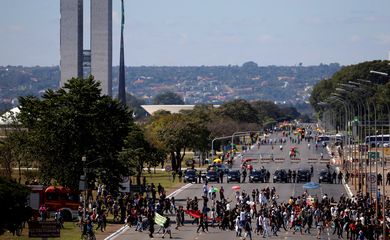 Demonstration against Brazilian President Jair Bolsonaro, in Brasilia