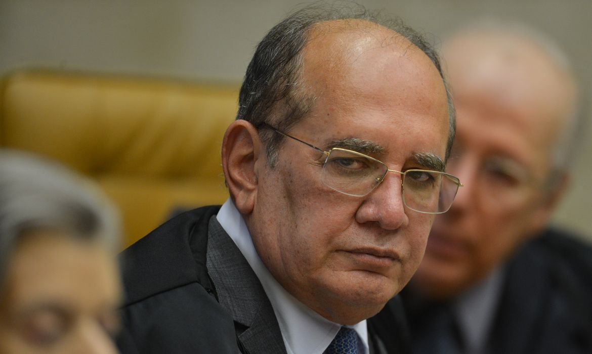O ministro Gilmar Mendes, durante julgamento da  validade de prisão em segunda instância
