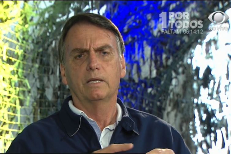O presidente eleito, Jair Bolsonaro, concede entrevista a José Luiz Datena.