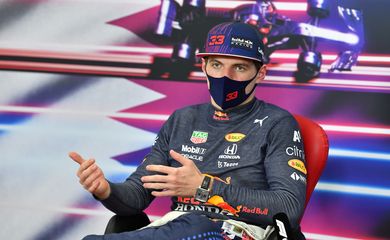 Max Verstappen durante entrevista coletiva após Grande Prêmio do Catar de Fórmula 1 - F1 - Fórmula 1 - piloto