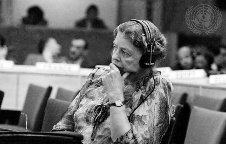 Mrs. Eleanor Roosevelt. [July 1947]. Foto: Kari Berggrav/United Nations Photo