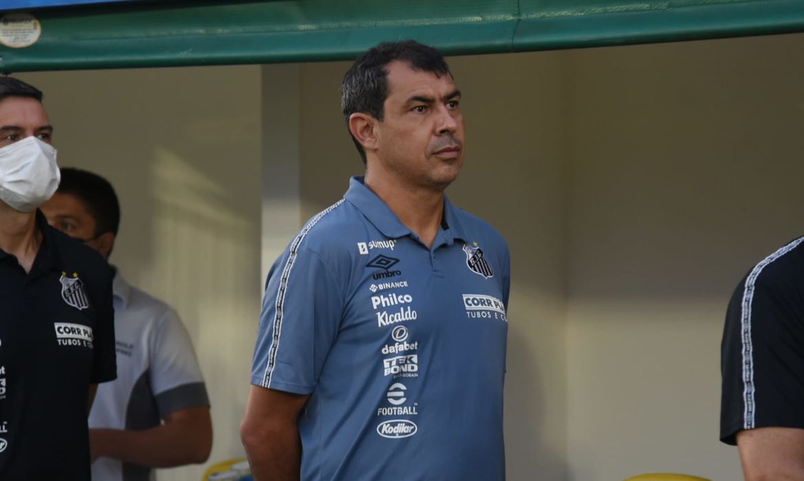 Fábio Carille - Santos - técnico - jogo Mirasol X Santos FC - Paulista