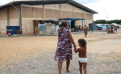 Boa Vista (RR), 13/02/2023, Abrigo desativado pela Operação Acolhida continua ocupado pelos indígenas venezuelanos da etnia Warao.