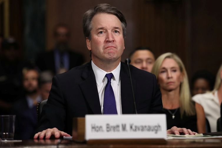 O juiz Brett Kavanaugh, indicado para a Suprema Corte dos EUA, presta depoimento perante o Comitê de Justiça do Senado sobre denúncia de abuso e assédio sexual.