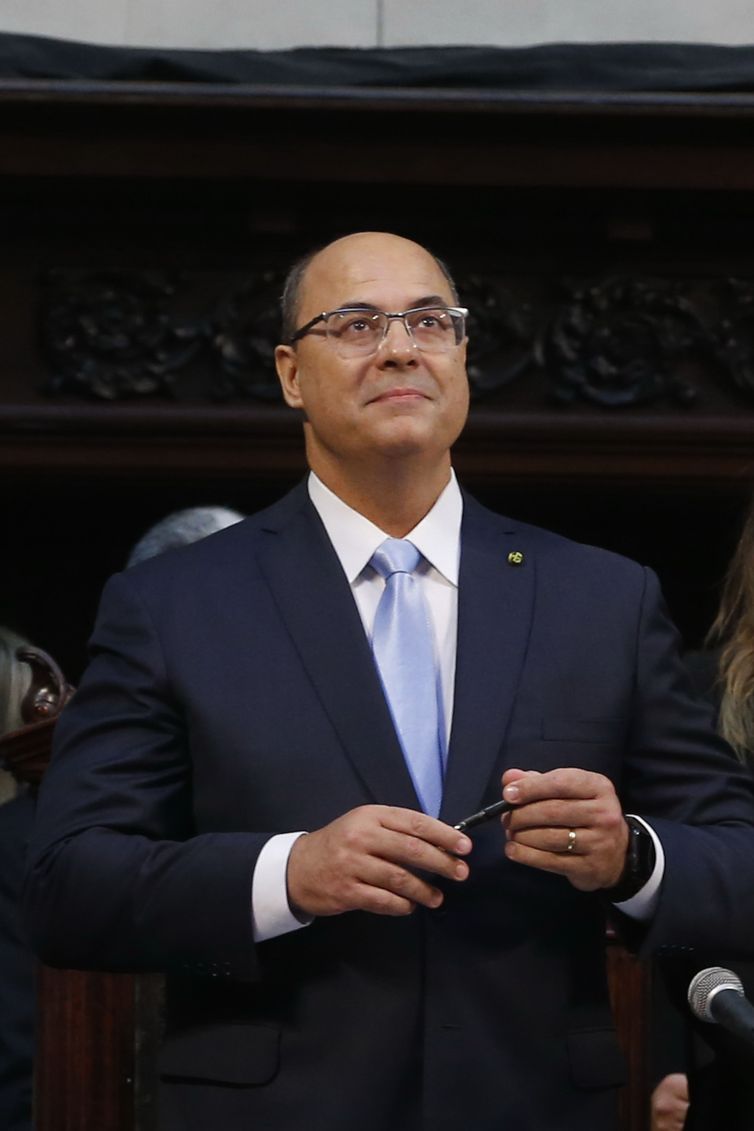 O governador Wilson Witzel toma posse na Assembleia Legislativa do Estado do Rio de Janeiro (Alerj) .