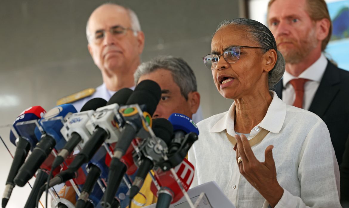 Brasília (DF), 10/07/2024 - Ministra do Meio Ambiente, Marina Silva, fala durante entrevista coletiva no Palácio do Planalto. Foto: Antônio Cruz/Agência Brasil