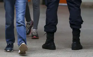 Primeiro dia de aulas no CED 01 da Estrutural, uma das escolas públicas do DF onde foi implementado o modelo cívico-militar.
